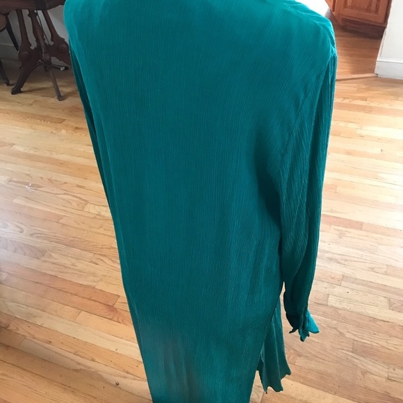 Dana Buchman  size 10 emerald green 2 pc duster & tank - Picture 6 of 15